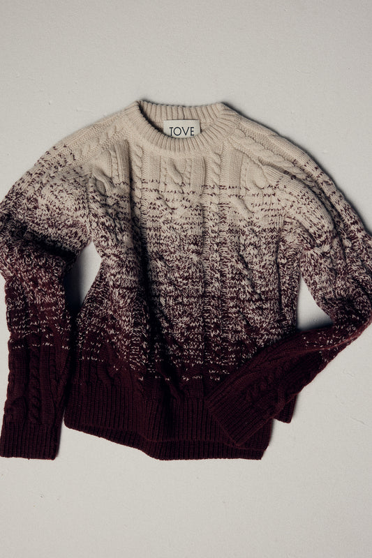 Pierra Cable Knit Jumper Aubergine