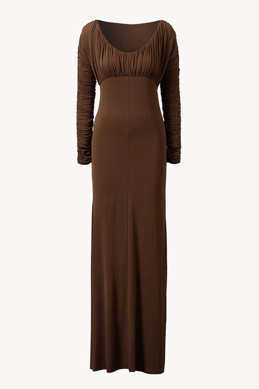 Safia Dress Chocolate