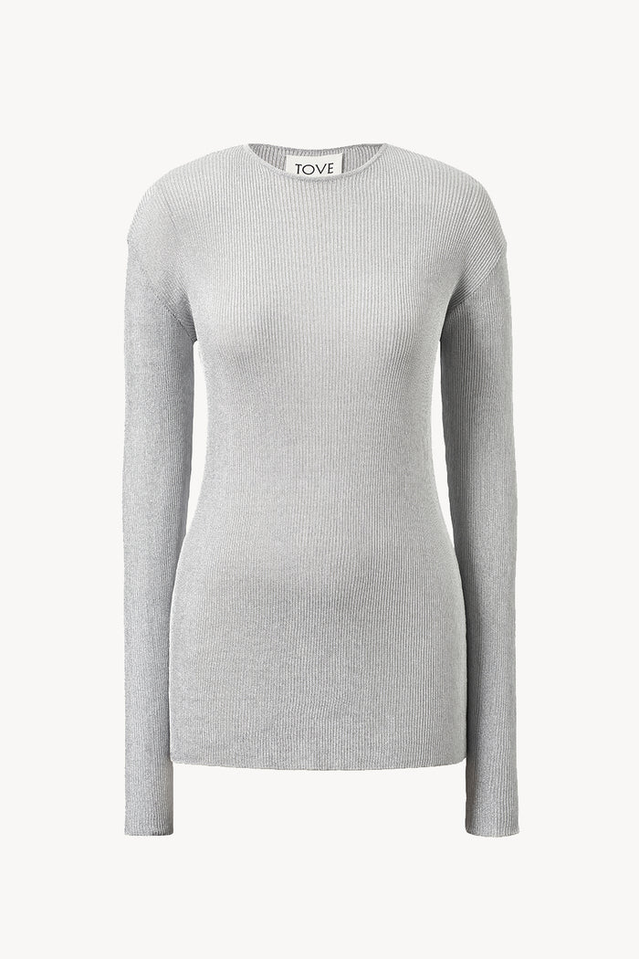 TOVE Studio Marley Knitted Top Silver