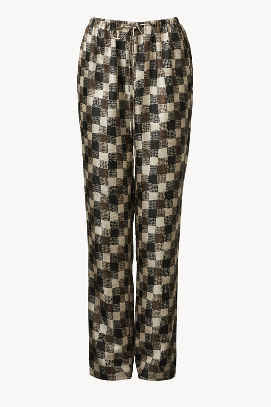 Terri Trouser Textured Check Print