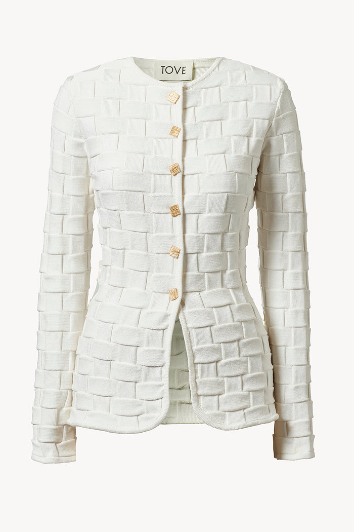 TOVE Studio Uma Knitted Jacket White