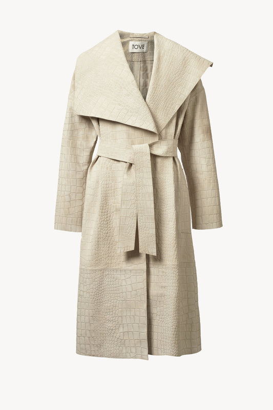 Vionette Suede Coat Cream