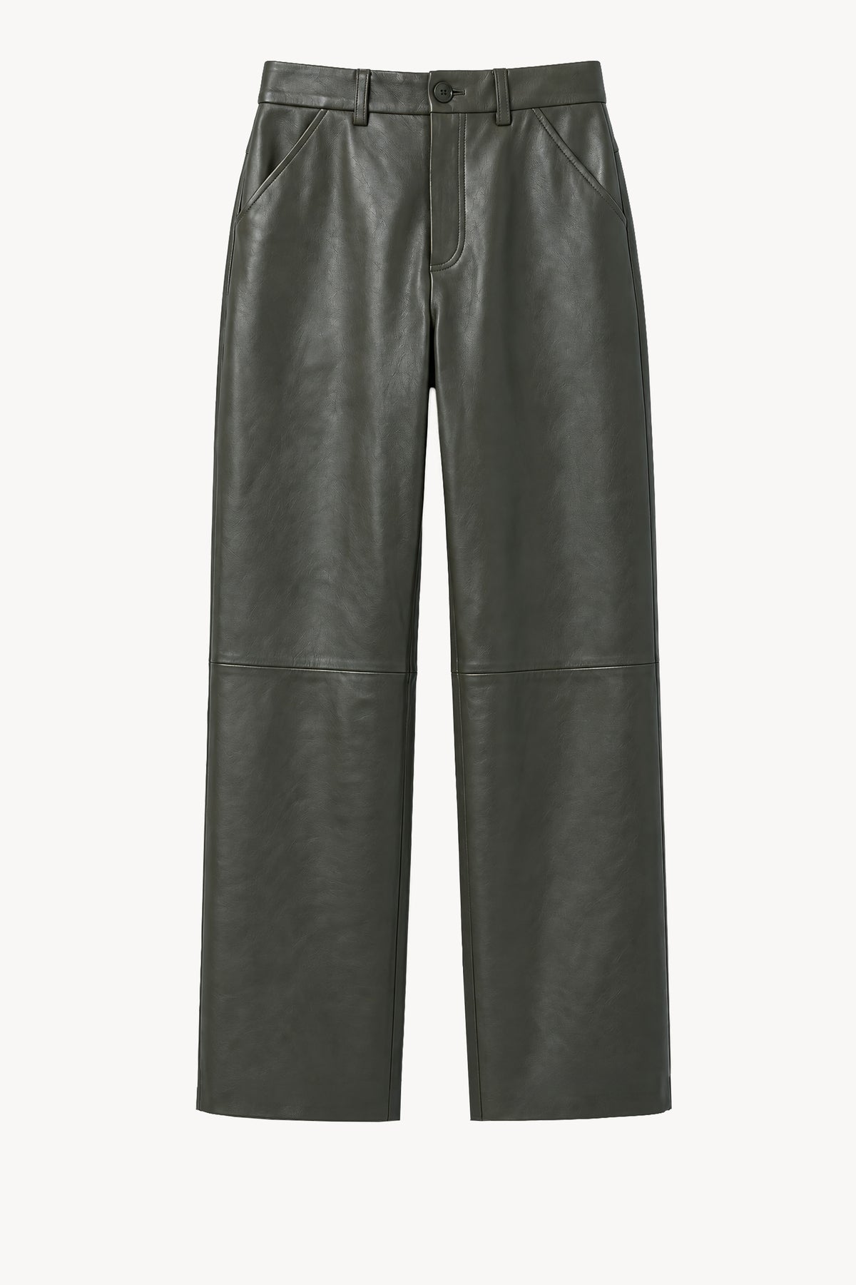 Yeal Leather Trouser Khaki