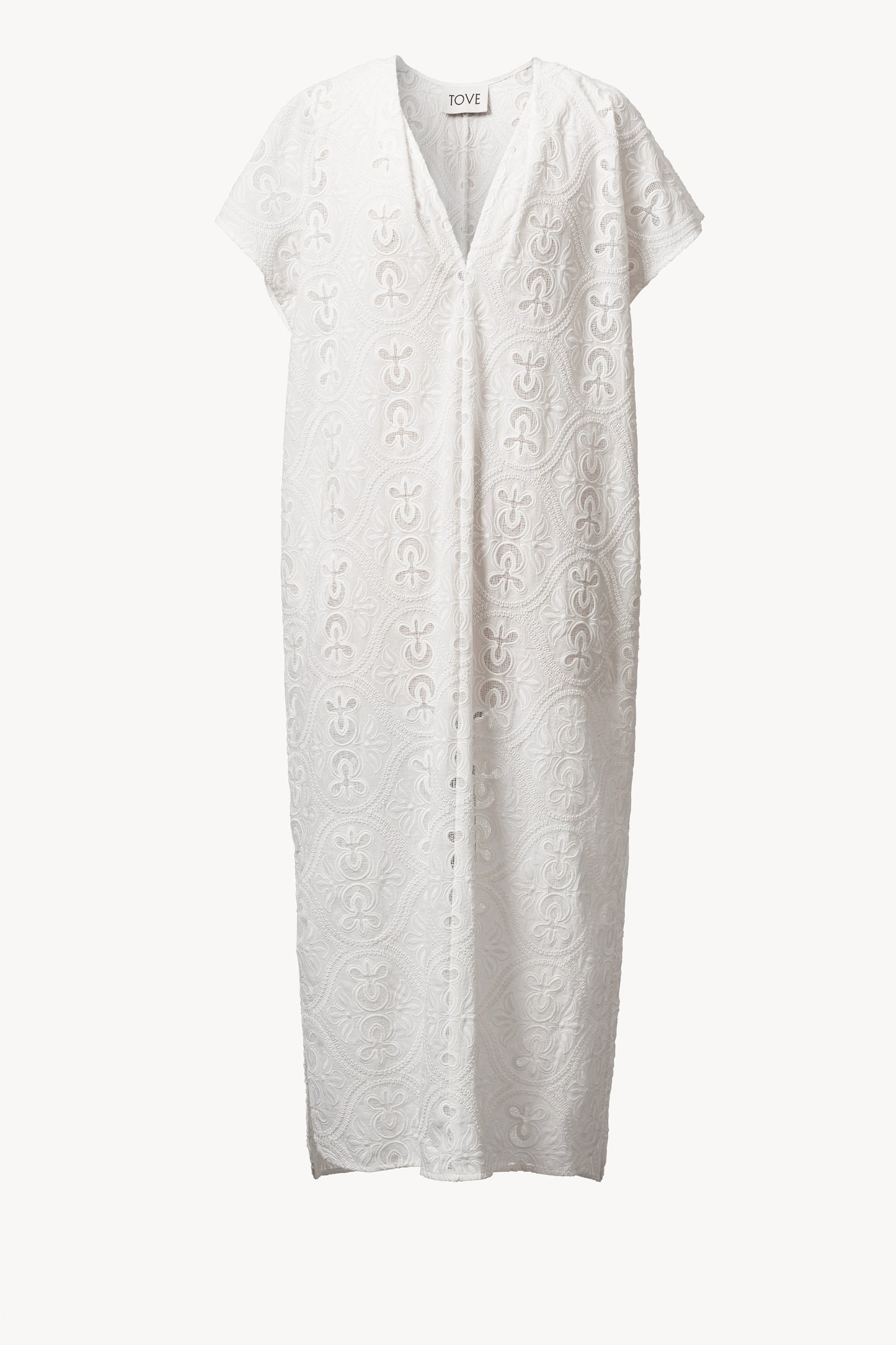 Yuna Dress Embroidery White