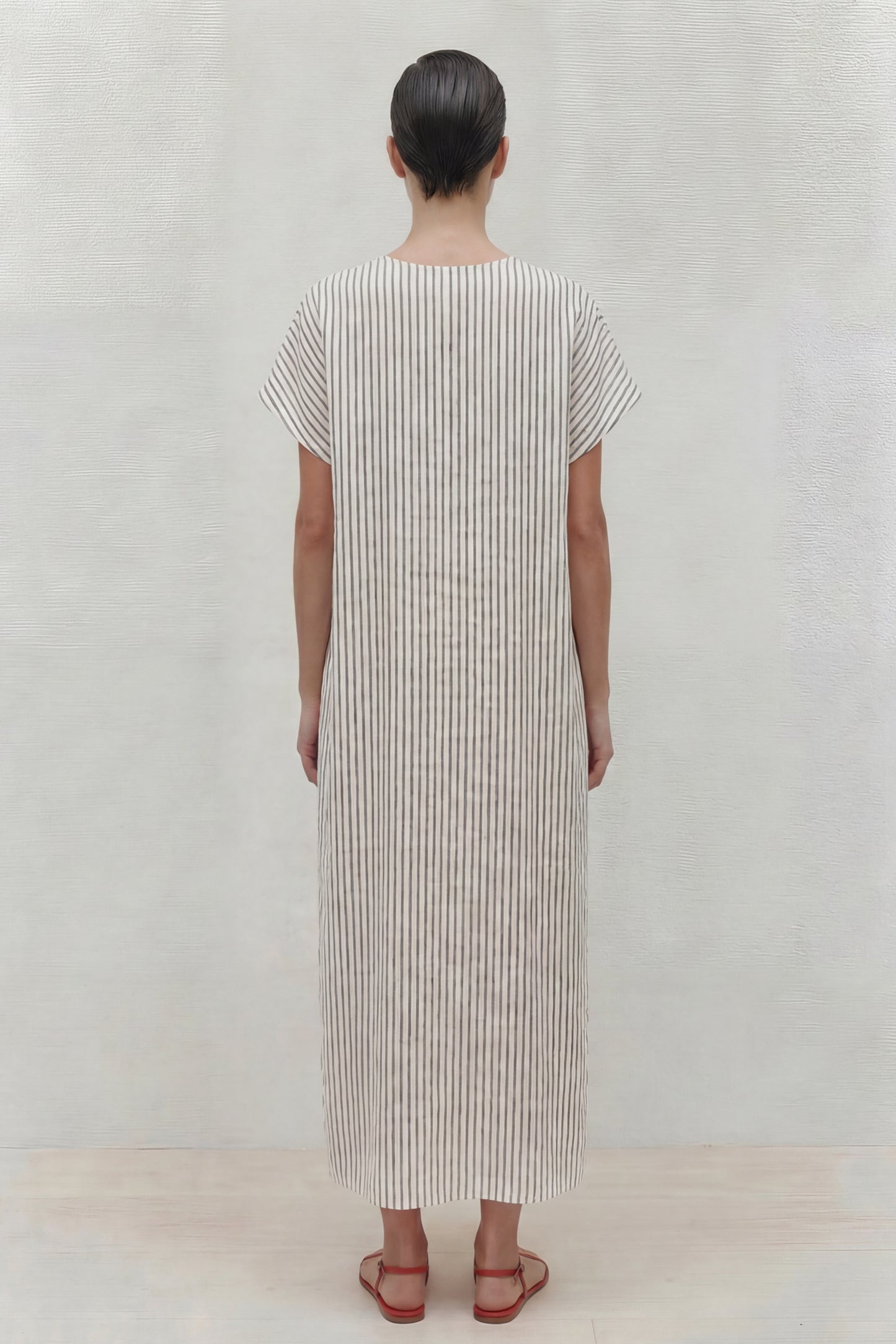 Yuna Dress White Stripe