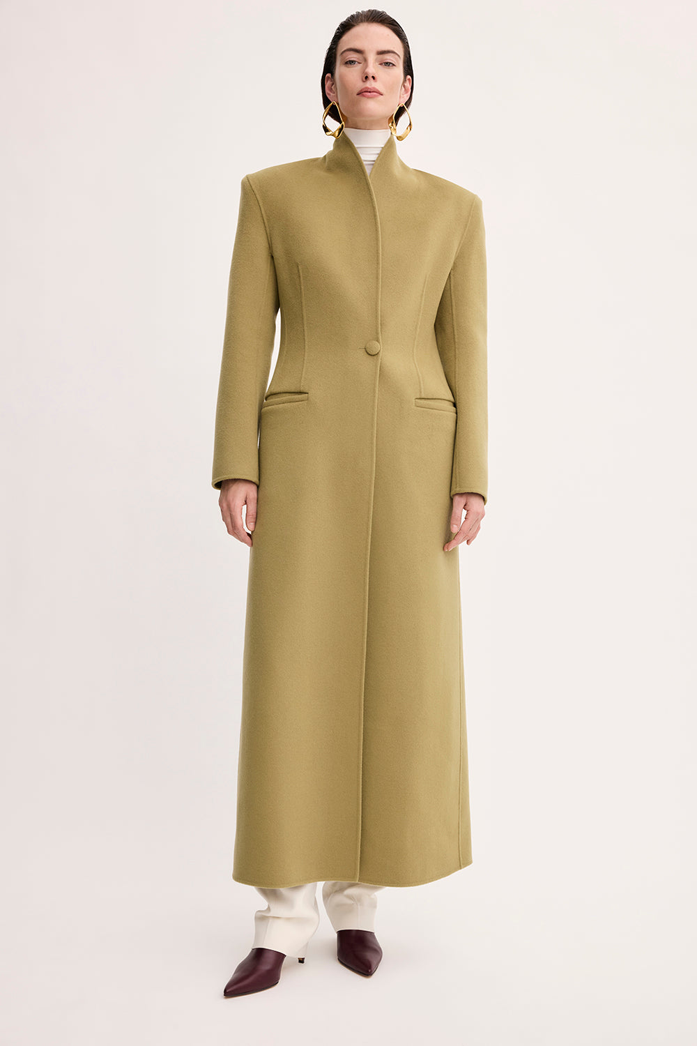 Zahra Coat Moss Green