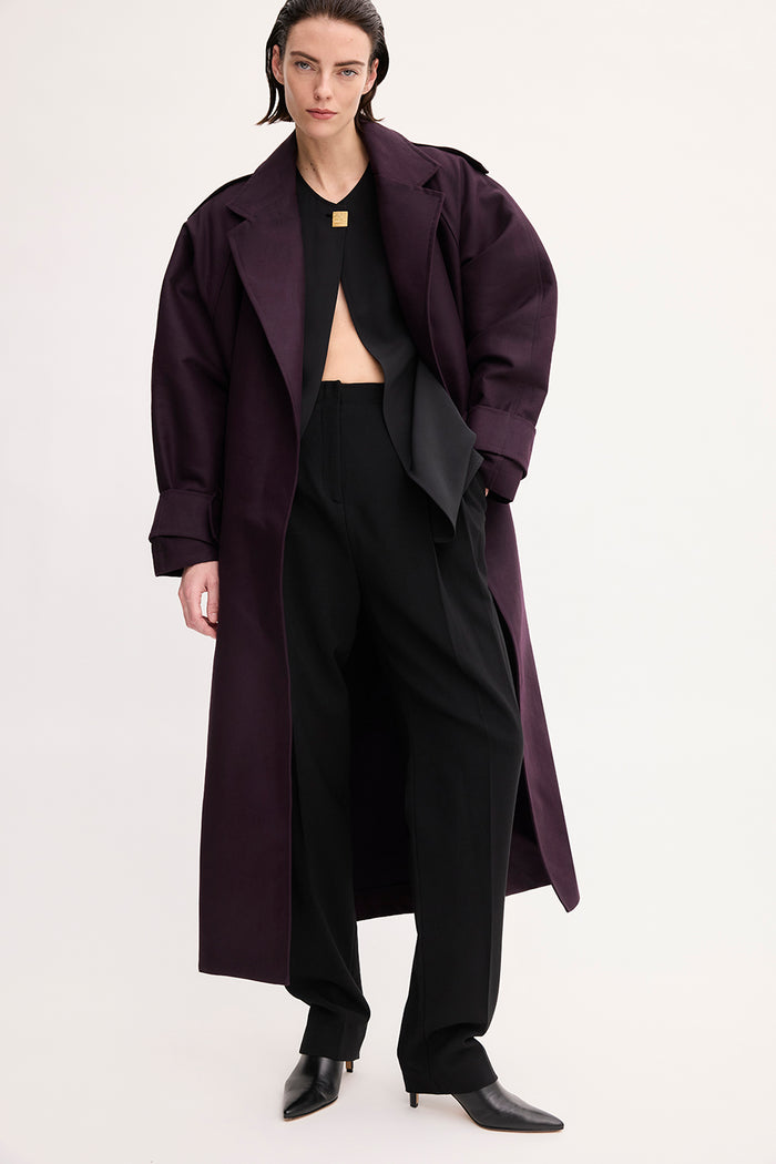 TOVE Studio Zuri Trench Coat Plum