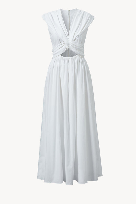Carine Dress Organic Cotton White