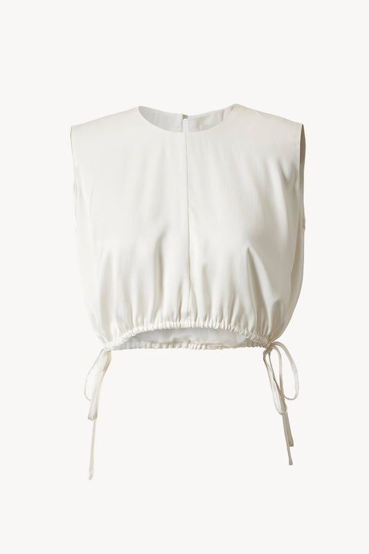 Cecily Top Sand washed Silk Ivory