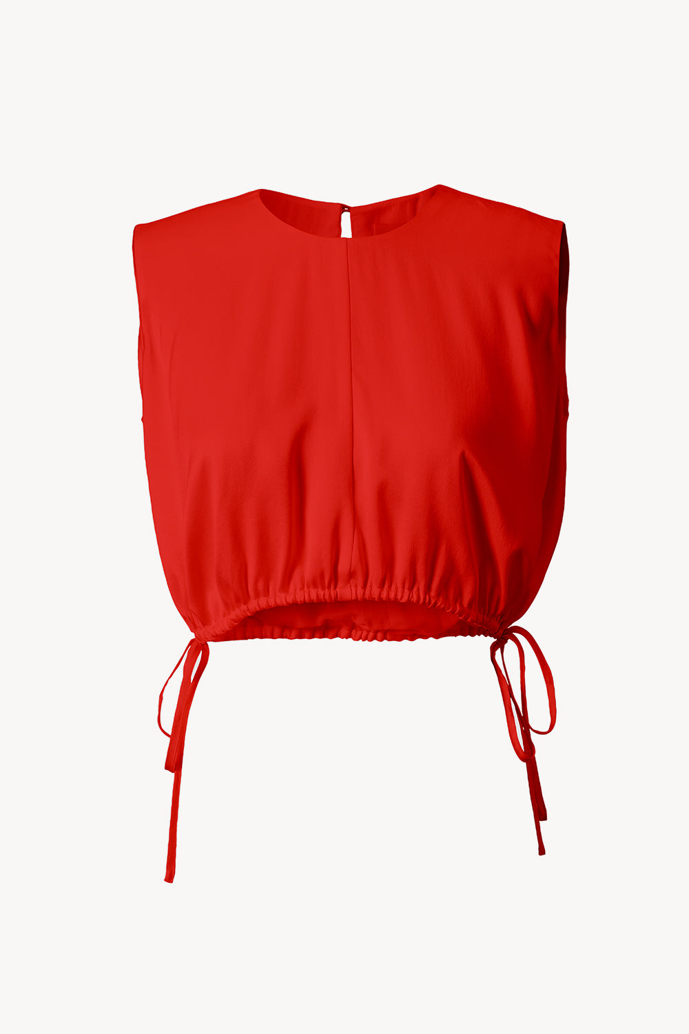 Cecily Top Sand washed Silk Red