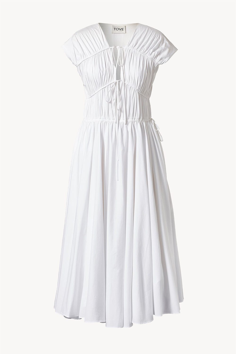 Ceres Organic Cotton Midi Dress White