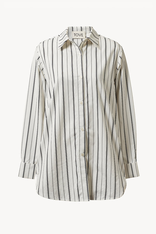 Damita Shirt White Stripe