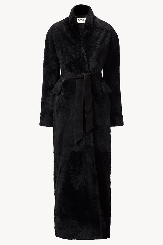 Emily Shearling Coat Black