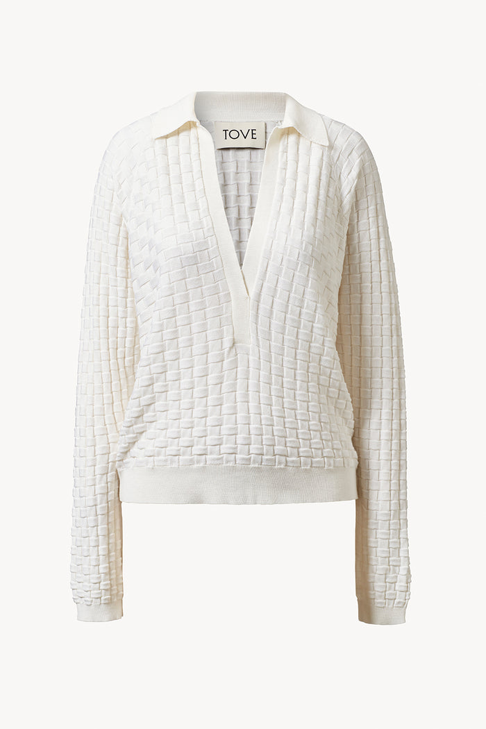 TOVE Studio Juniper Knitted Top White