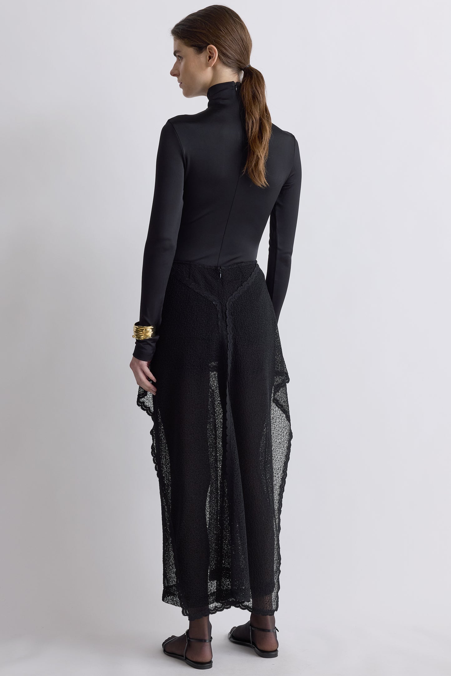 Nathalie Lace Skirt Black