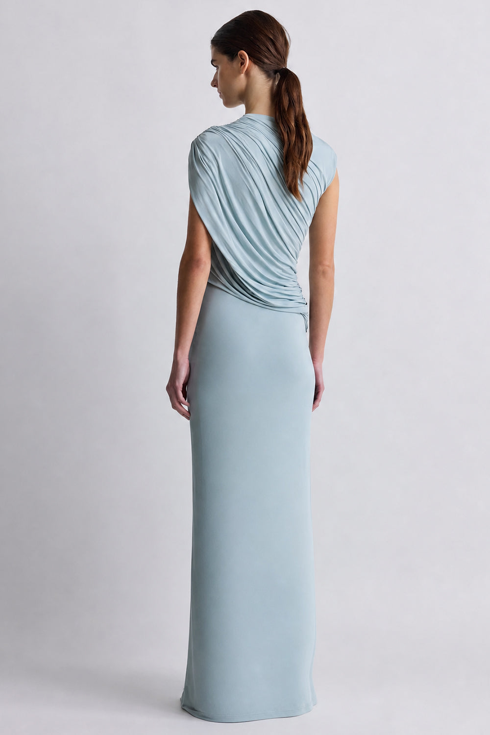 Saffron Jersey Dress Oyster Blue