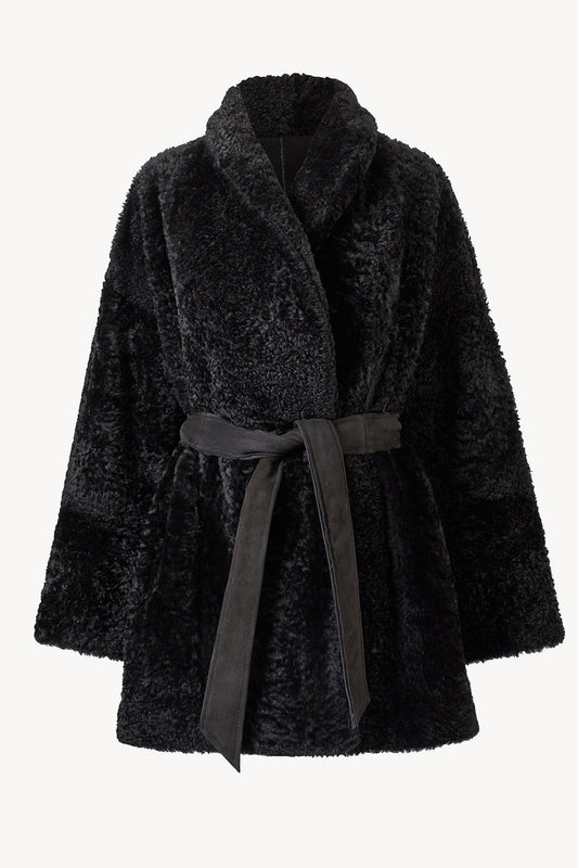 Vanessa Shearling Coat Black