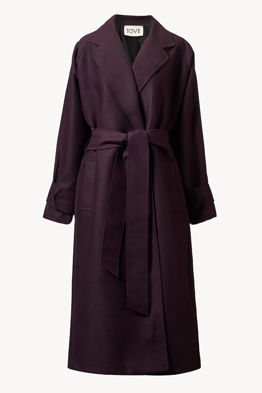 Zuri Trench Coat Plum