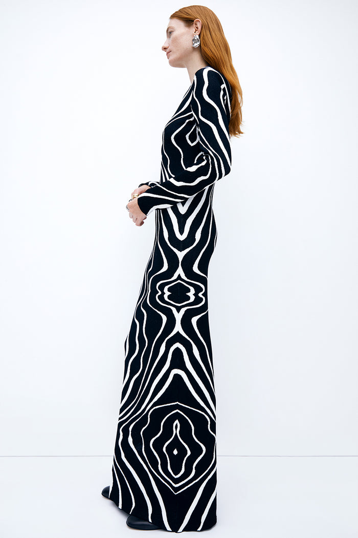 TOVE Studio Nika Knitted Dress Black/White