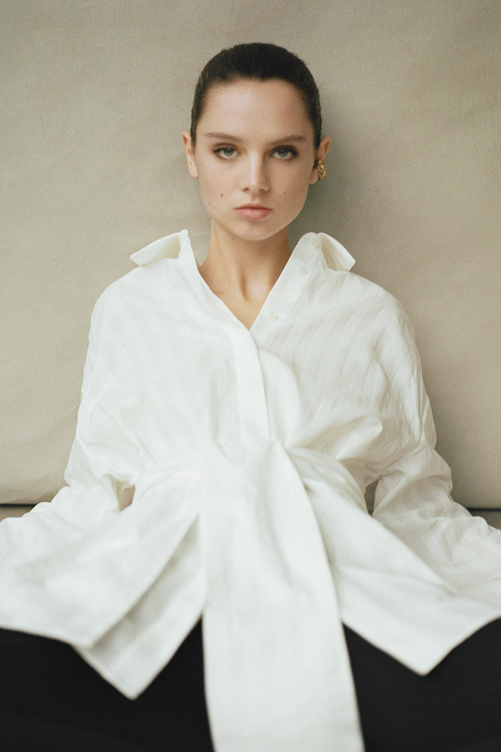 Claire Wrap Shirt White