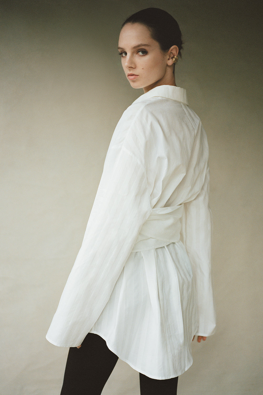 Claire Wrap Shirt White